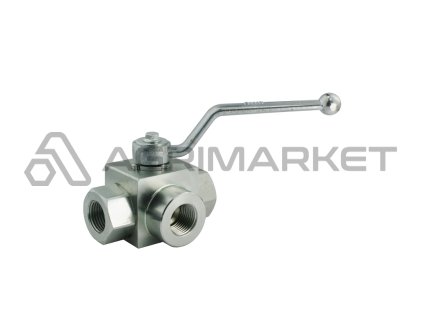 Vysokotlaký 3/2 cestný kulový kohout 3/8" 35L/min