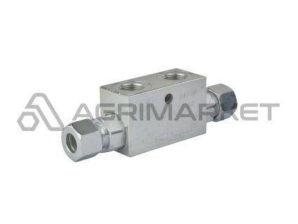 Dvojitý zpětný ventil "zámek" pro dvojčinný válec VBPDE CEXC 3/8'' s připojením na hydraulické trubky