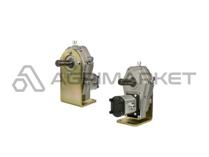 Převodovka s hydraulickým čerpadlem a držákem připevněným k základně