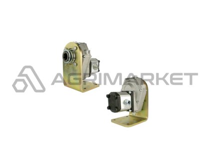 Převodovka s hydraulickým čerpadlem a držákem připevněným k základně