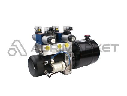 Agregát hydraulický napětí 2-sekční (jeden sekce plovoucí) 12V 1,6KW 1,6cm3 olejová nádrž: 6L