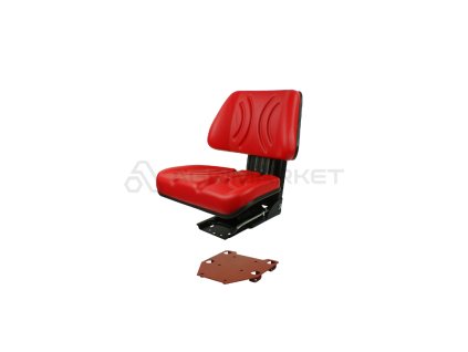 16028 sedadlo pro traktoru zetor cervene s upevnenim