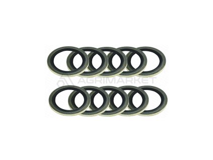 17087 kit 10 ks kovove gumove podlozky 27 2x36x2