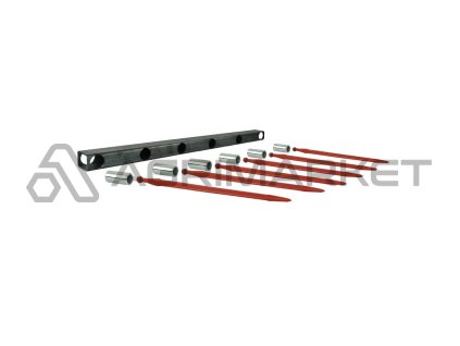 Krokodýl, 1,02 m, sada rámový nosník + návarové pouzdra pro hroty + hroty