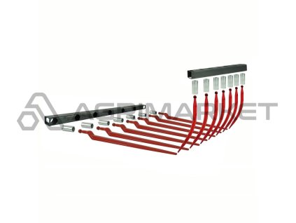 Krokodýl, 1,21 m, 2 x rámový nosník + návarové pouzdra pro hroty + hroty