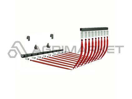 Krokodýl, 1,59 m, 2 x rámový nosník + návarové pouzdra pro hroty + hroty + upevnění