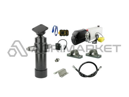 Hydraulika pro sklápěcí přívěs. Sada sklápění k 5T + 12V napájecí zdroj s bezdrátovým ovládáním + válec