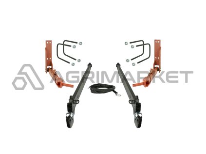 Sada tříbodového závěsu pro Zetor, boční táhla kat. II délka: 950mm tloušťka: 30mm + teleskopický  krátký