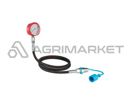 Sada tlakoměru oleje, manometr 160 bar, kabel 2000 mm a zástrčka Euro