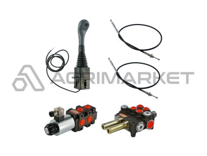 3sekce hydraulick  sada: 80L rozvaděč s plovoucí sekce + 6/2 elektromagnetickě ventil + joystick s jedním tlačítkem + dva 1m kabely