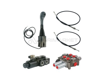 22904 3sekce hydraulick sada 90l rozvadec 6 2 elektromagneticke ventil joystick s jednim tlacitkem dva 1 5m kabely