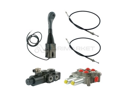 23042 3sekce hydraulick sada 120l min joystick 1 tlacitko 2x kabel 2m 2sek rozvadec 120l solenoidove ventil