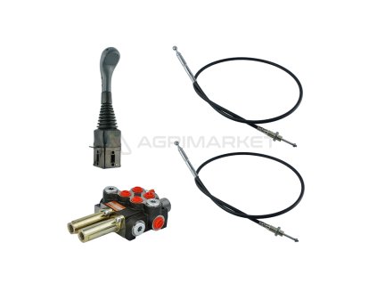 23105 2sekce hydraulick sada 40l min joystick bez tlacitka 2x 1 5m kabel 2sek rozvadec 40l s jednou plovouci sekci