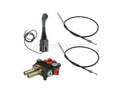 23232 2sekce hydraulick sada 80l min joystick 1 tlacitko 2x kabel 3m 2sek rozvadec 80l