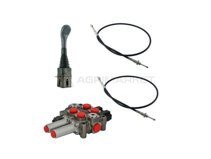 23298 hydraulick sada 2sekce joystick bez tlacitka 2x vlasec 3m 2sekce splitter 60l s jednou plovouci sekci