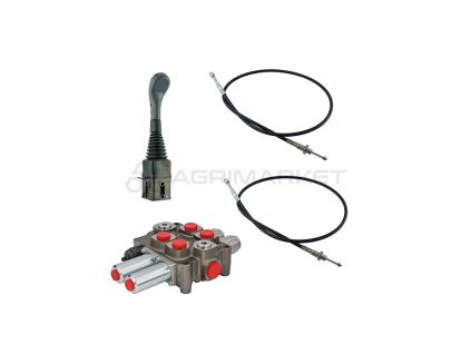 23409 2sekce sada hydraulick ho joysticku bez tlacitka 2x kabel 2 5m 2 sek rozvadec 90l