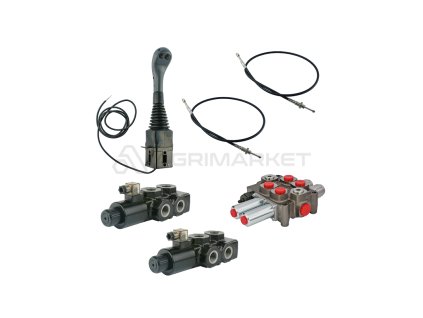 23493 hydraulick sada 4sekce joystick 2 tlacitka 2x 1m kabely 2 sek rozvadec 90l 1x plovouci 2x elektromagneticke ventil 6 2 pro 3 a 4 sekce drap k krokodel