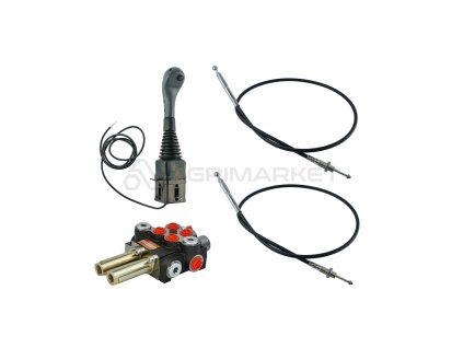 23865 2sekce hydraulick sada 40l min joystick 1 tlacitko 2x kabel 1m 2sek rozvadec 40l