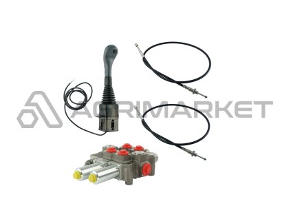 Hydraulick  sada 3sekce joystick 1 tlačítko + 2x 2m kabely + 2sek. rozvaděč 120l (1x plovoucí)