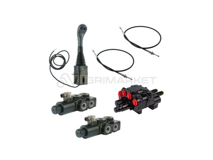 24084 hydraulick sada 4sekce joystick 2 tlacitka 2x kabely 1 5m 2s rozvadec 80l ls 1x plovouci 2x 6 2 elektromagnetick ventily pro tyet a ztvrtou sekci drap k krokodel