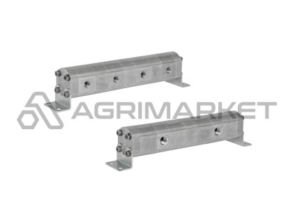 Přesný ozubený dělič průtoku oleje GR10 4x3,2cm3 2xIN - 4xOUT bez vyrovnávacích ventilů. Rozsah vstupního průtoku oleje: 15,2 - 43,2L/min.