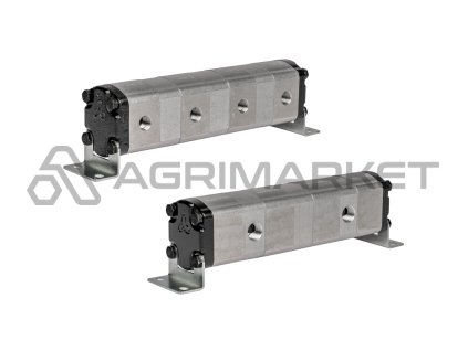 Přesný ozubený dělič průtoku oleje GR20 4x8,0cm3 2xIN - 4xOUT bez vyrovnávacích ventilů. Rozsah vstupního průtoku oleje: 40 - 80L/min.