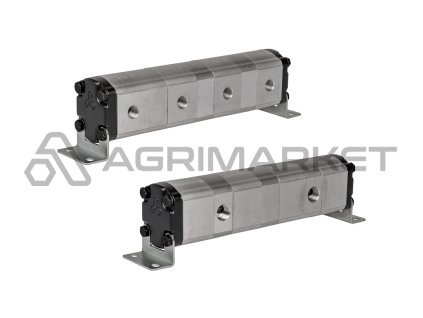 Přesný ozubený dělič průtoku oleje GR20 4x11,4cm3 2xIN - 4xOUT bez vyrovnávacích ventilů. Rozsah vstupního průtoku oleje: 55,2 - 119,2L/min.