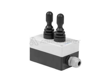 24444 pouzdro se dvema tripolohovymi elektrickymi joysticky s aretaci