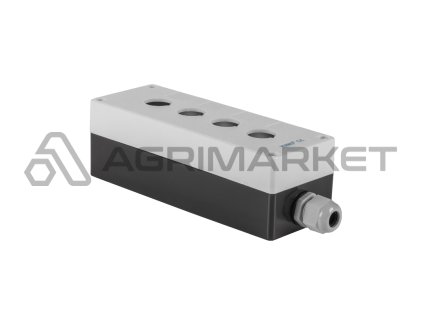 Pouzdro pro elektrické joysticky nebo manipulátory, čtyři otvory, s ucpávkou, montážní otvor 22mm
