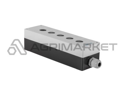 Pouzdro pro elektrické joysticky nebo manipulátory, pět otvorů, s vývodkou, montážní otvor 22 mm