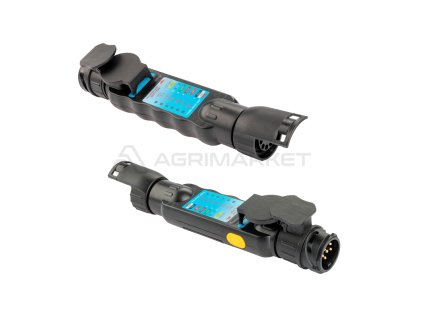 24759 elektronicky 7pinovy tester zasuvek s adaptery 13 7 7 13