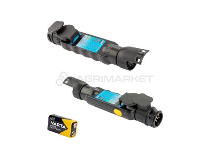 24762 elektronicky 7pinovy tester zasuvek s 13 7 7 13 adaptery a 9v baterii