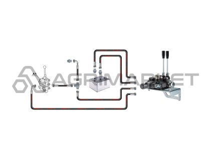 Hydraulika MF255 Ursus 3512 2812 2-sekční hydraulický rozvaděč, vedení a konektory