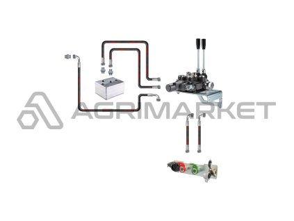 Hydraulika MF255 Ursus 3512 2812 2-sekční hydraulický rozvaděč, vedení a konektory