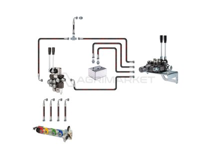 32627 hydraulika mf255 ursus 3512 2812 hydraulicky rozvadec 2 a 2 sekcni vedeni a konektory