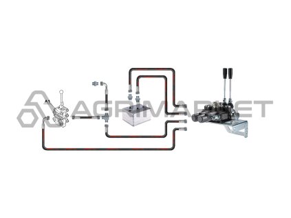 Hydraulika MF255 Ursus 3512 2812 2-sekční hydraulický rozvaděč, vedení a konektory