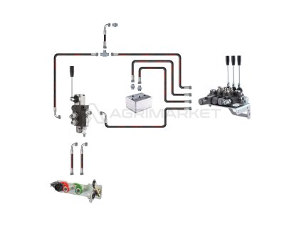 32645 1 hydraulika mf255 ursus 3512 2812 hydraulicky rozvadec 1 sekce a 3 sekce vedeni a konektory