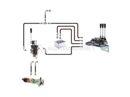 32654 2 hydraulika mf255 ursus 3512 2812 hydraulicky rozvadec 1 sekce a 3 sekce vedeni a konektory