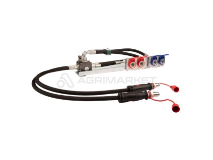 32663 hydraulika pro otocny nakladac push pull 3 sekce deska elektromagneticky ventil 6 2 rychlospojky 1m hadice