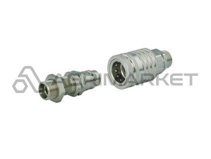 Sada hydraulických rychlospojek, euro zásuvka + euro přepážka. Vnější závity M16x1,5