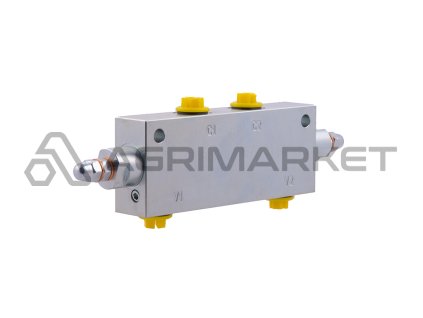 Dvojitý uzavírací ventil BHB08-107 uzavírací dvojčinný pohon závity: 3/8" průtok: 60L/min max. tlak: 350bar