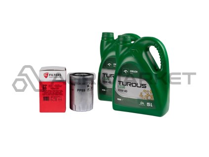 PP89 PP-8.9 filtr motorového oleje pro traktor MF4 + motorový olej TURDUS 15W40 10L