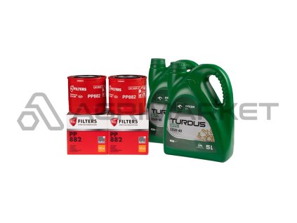 Sada filtrů pro traktor Ursus U912/914 U1012/1014 Filtry motorového oleje + motorový olej TURDUS 15W40 10L