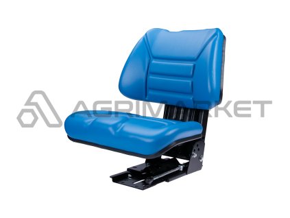 Univerzální dělené sedadlo PVC sedadlo pro traktory a stroje modré Ursus C-330 C-360 Massey Ferguson MF 235 a 255 Zetor