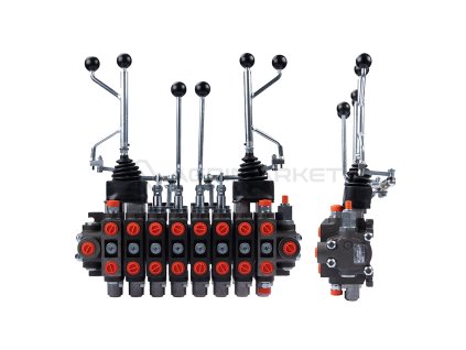 34439 1 8 sekcni hydraulicky rozvadec 70l min pro lesni stroje