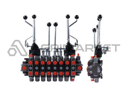 8-sekční hydraulický rozvaděč, 70L/min, pro lesní stroje