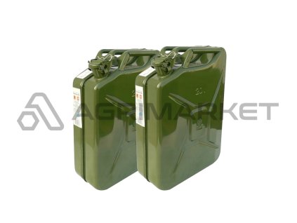 2x Kovový kanystr 20L paliva benzín olej