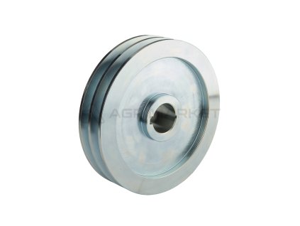 Dvojitá kladka pro dva řemeny 2x17 fi 200 / 38mm drážka 10mm