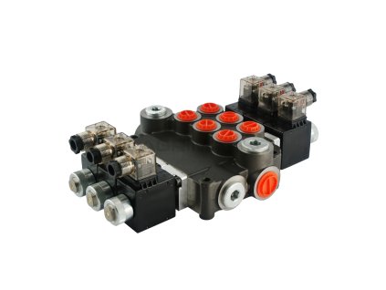 8129 hydraulicky monoblokovy rozvadec 3 sekcni 80l