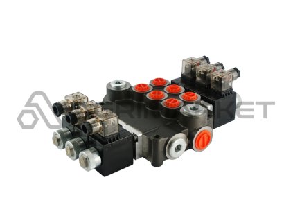 Hydraulický monoblokový rozvaděč 3 sekční 80L